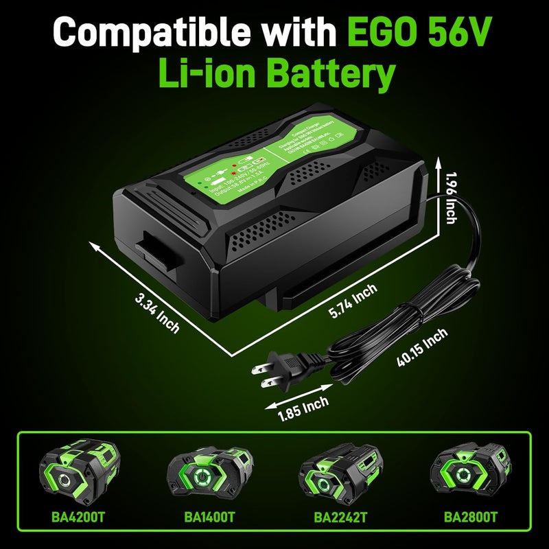 URUN Replacement for EGO 56V Compatible with EGO 56V Max Battery EGO 56 Volt Charger CH3200 CH5500 CH2800D Model CH2100 Series Power Tools Battery - Image 3